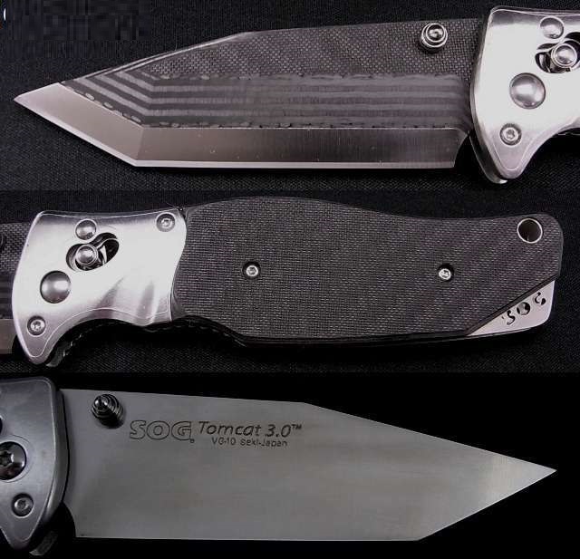 Складной нож SOG Tomcat 3.0 LTD Carbon Blade S95SL (сталь VG-10)