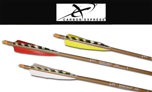 Стрела лучная карбоновая Carbon Express "Heritage 75" с натуральным оперением