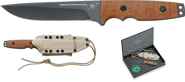Нож с фиксированным клинком фирмы FOX "AFGHANISTAN" Memorial knife OF/AMK-279