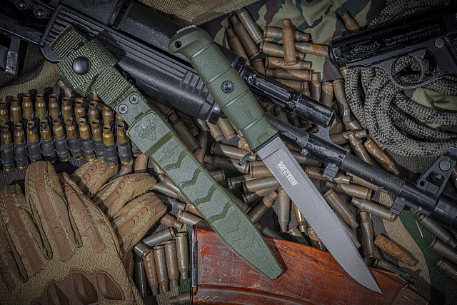 Тактический нож Kizlyar Supreme Vector AUS-8 TacWash Олива