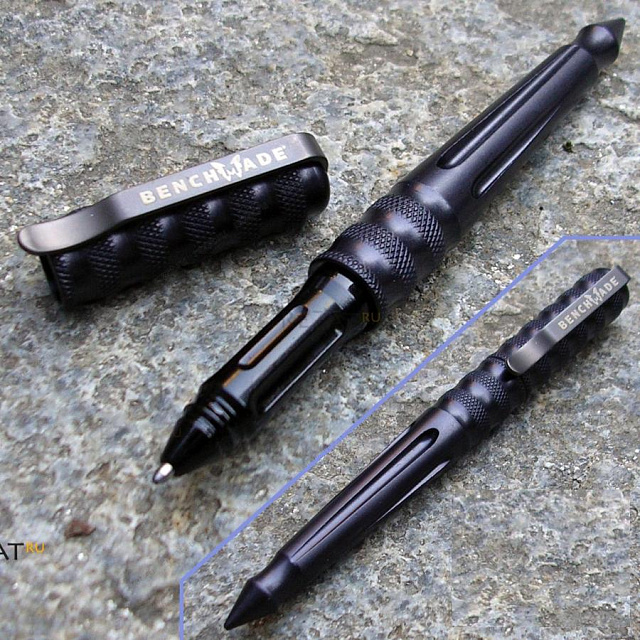 Тактическая ручка Benchmade BM1100-2 - чёрный корпус, чёрные чернила