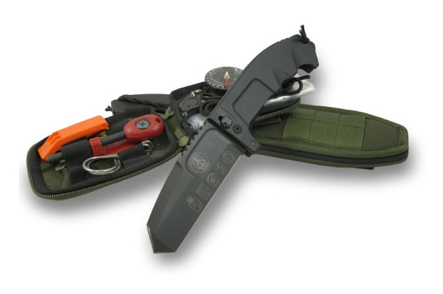 Складной нож EXTREMA RATIO RAO EX/130RAOAVIO GR +набор выживания.