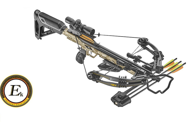 Блочный арбалет Ek HEX-400 камуфляж. 122 м/с