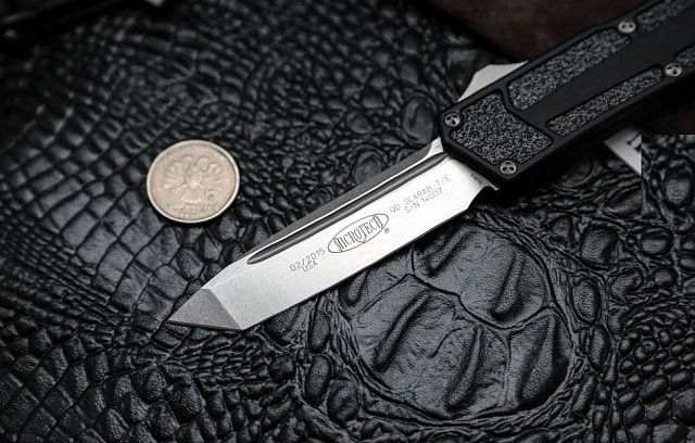 Нож Microtech Scarab QD StoneWash 179-10 QD с автоматическим открытием/закрытием клинка