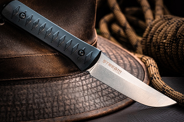 Туристический нож Kizlyar Supreme Stream VG-10 StoneWash