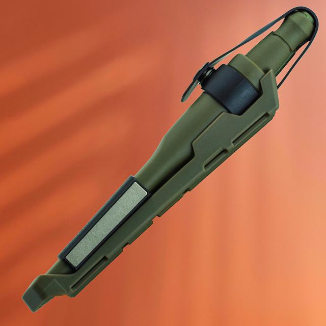 Нож HUNTER 1 + огниво и алмазный брусочек (сталь AUS-8)