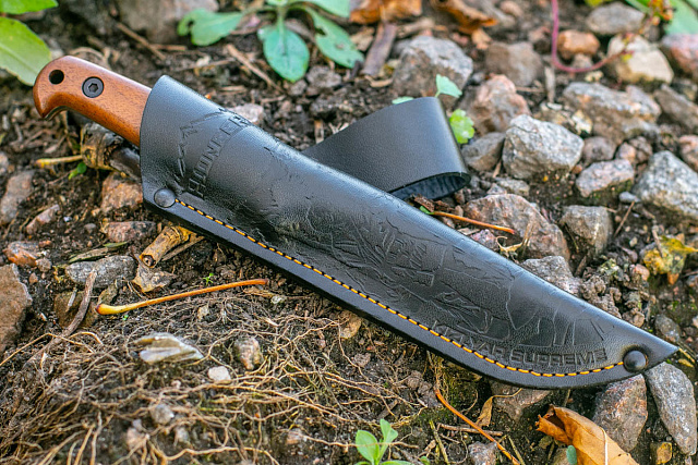 Нож Kizlyar Supreme Pioneer AUS-8 StoneWash Орех