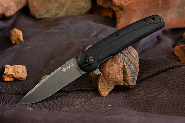 Складной нож Kizlyar Supreme Biker Z D2 TacWash Black G10