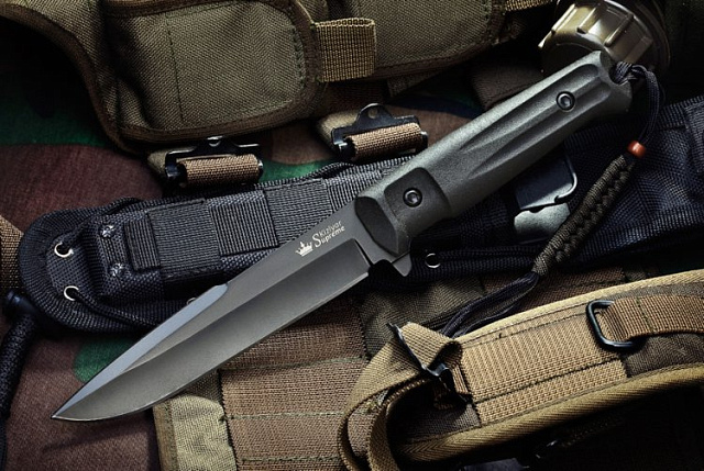 Нож Kizlyar Supreme Delta D2 BT черный.