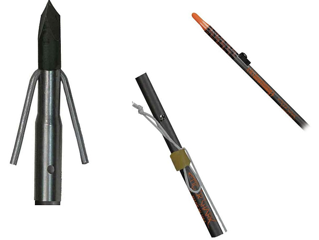 Стрела лучная для рыбной ловли фирмы AMS Bowfishing " Tiger Shark Carbon Shaft" USA.