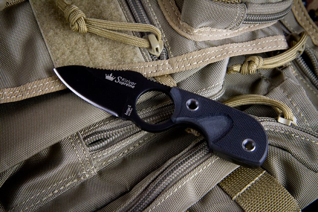 Нож Kizlyar Supreme "Amigo X"  AUS-8  BT BLKH