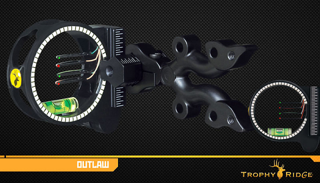 Прицел Trophy Ridge "Outlaw" 4 horizontal metal pins .