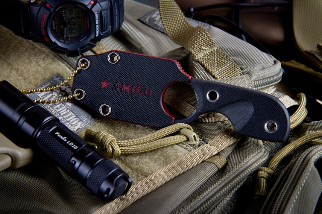 Нож Kizlyar Supreme "Amigo X"  AUS-8  BT BLKH
