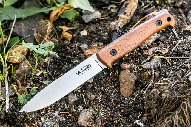 Нож Kizlyar Supreme Pioneer AUS-8 StoneWash Орех