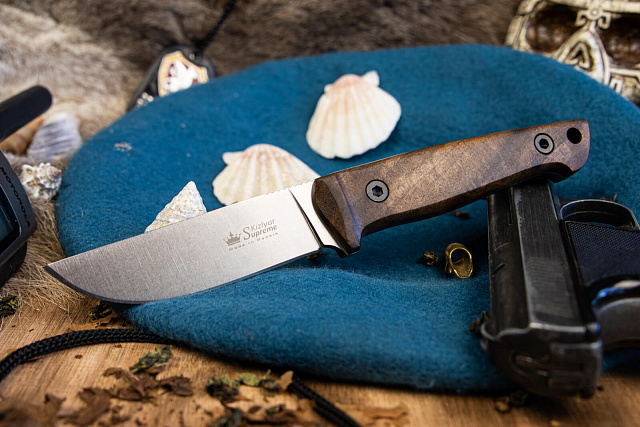 Нож Kizlyar Supreme Nikki D-2 StoneWash Whalnut Орех
