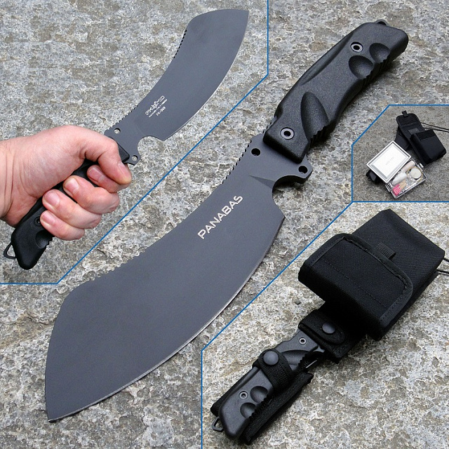 Мачете с набором выживания FOX FX 509 Panabus Forprene Black Handle