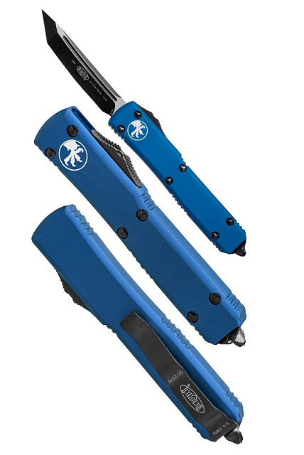 Нож Microtech Ultratech Black 123-1BL с автоматическим открытием/закрытием клинка.