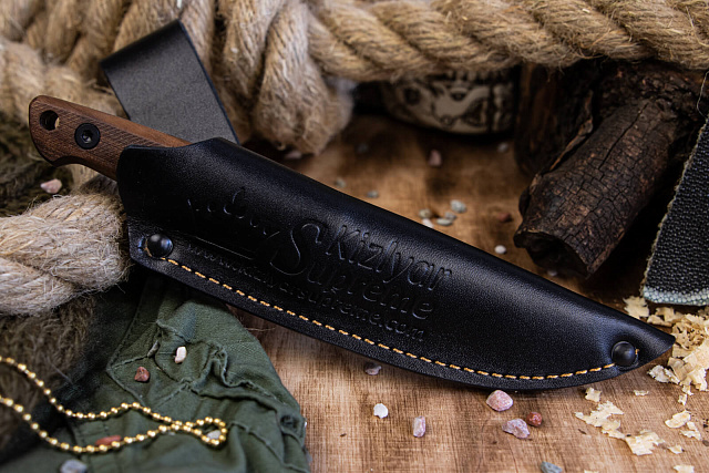Нож Kizlyar Supreme Santi AUS-8 StoneWash Орех