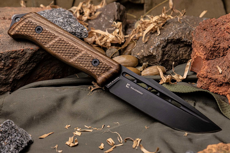 Нож Kizlyar Supreme BAIKAL D2 BLACKTITANIUM